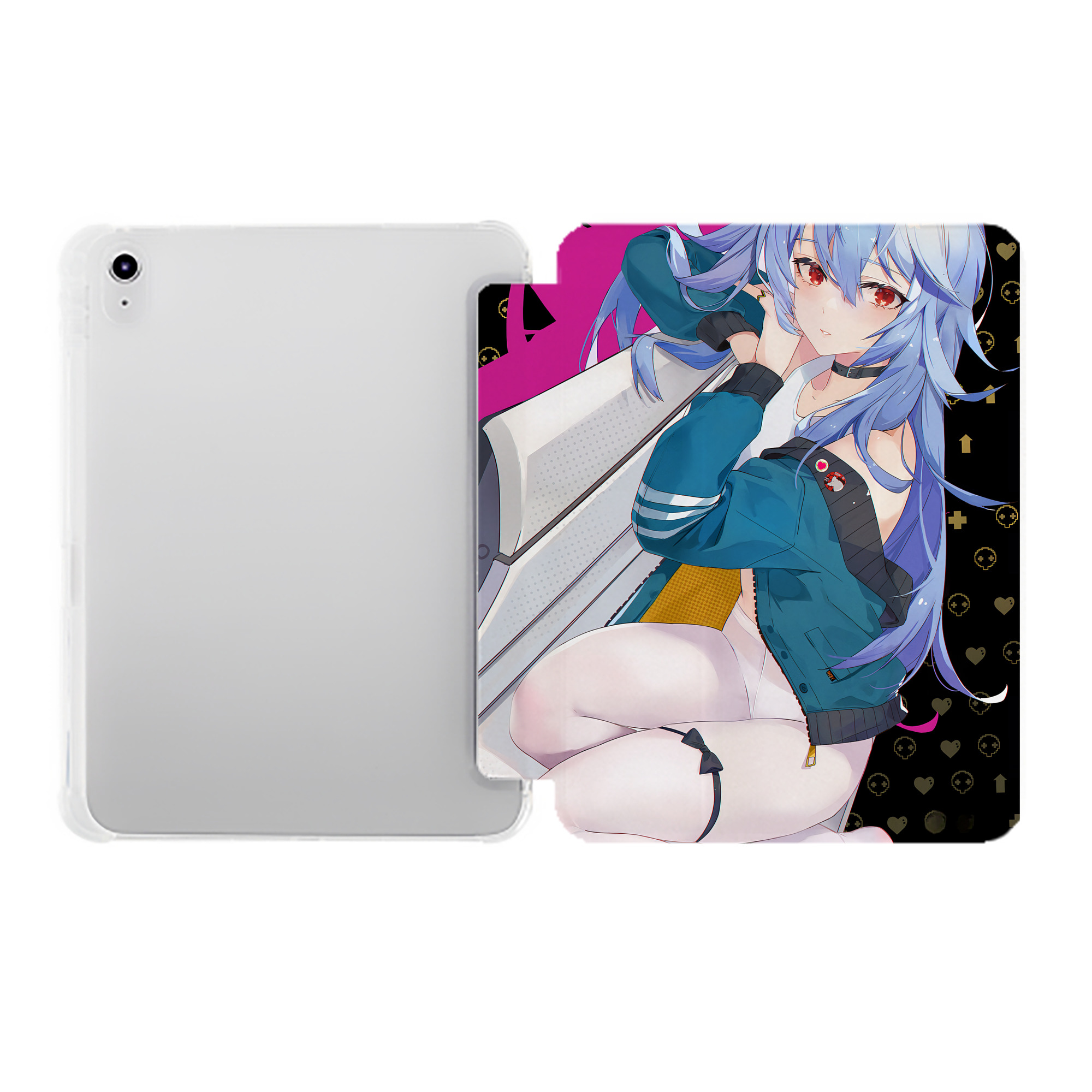 （画像用） EVA 新世紀エヴァンゲリオン IPad ケース ペン収納付き 三つ折りスタンド PUレザー×シリコン 対応機種9.5/10.5/10.9インチ